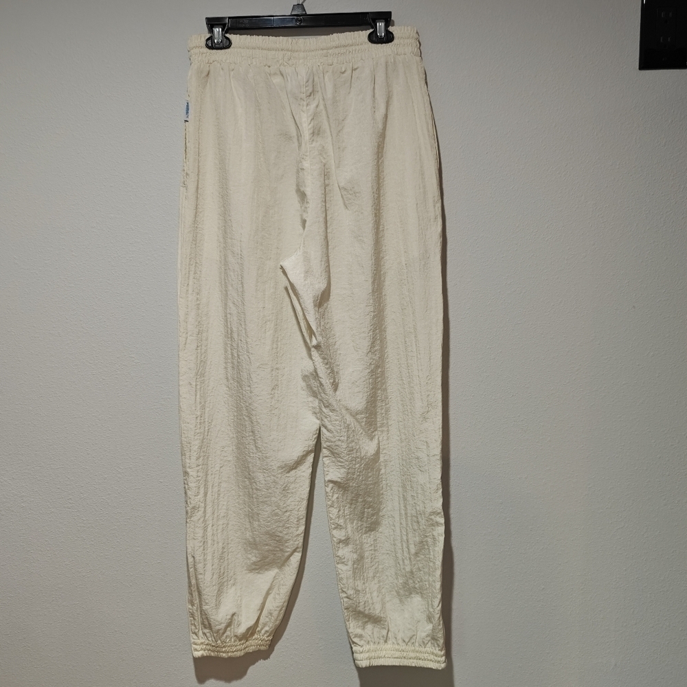 Vintage 90s Parachute Pants Large White Windbreaker Lightweight - Picture 3 of 13